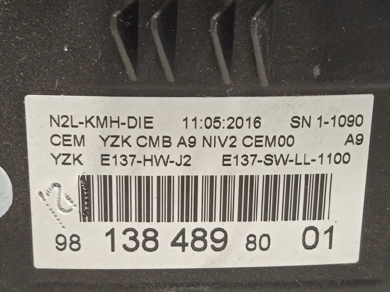 Recambio de cuadro instrumentos para peugeot 208 access referencia OEM IAM 9813848980  