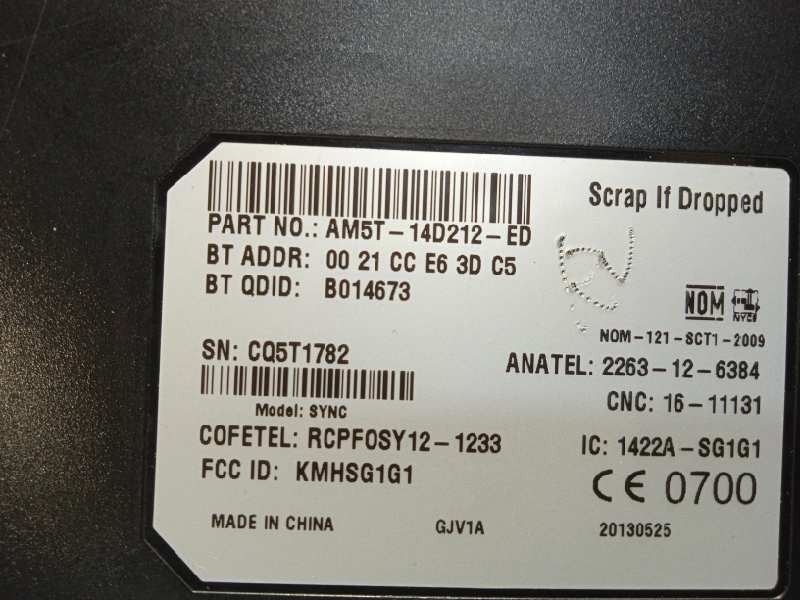 Recambio de modulo electronico para ford c-max 1.0 ecoboost cat referencia OEM IAM AM5T14D212ED  2016484