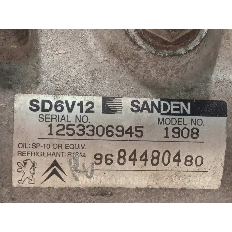Recambio de compresor aire acondicionado para citroën nemo x referencia OEM IAM 9684480480  
