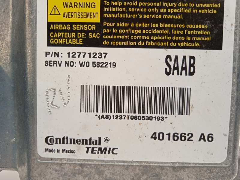 Recambio de centralita airbag para cadillac bls 1.9 d pdf referencia OEM IAM 12771237  401662A6