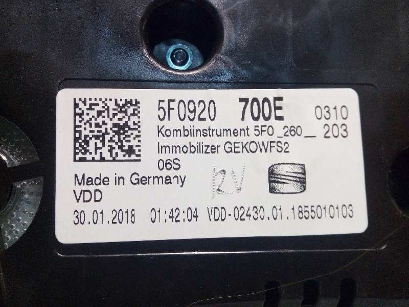 Recambio de cuadro instrumentos para seat leon (5f1) reference referencia OEM IAM 5F0920700E  