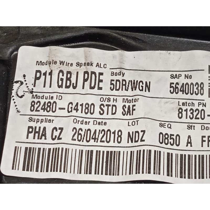 Recambio de elevalunas delantero derecho para hyundai i30 cw (pd) trend referencia OEM IAM 82480G4180 82481G4000 82460G4010