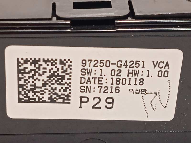 Recambio de mando climatizador para hyundai i30 cw (pd) trend referencia OEM IAM 97250G4251  97250G4251VCA