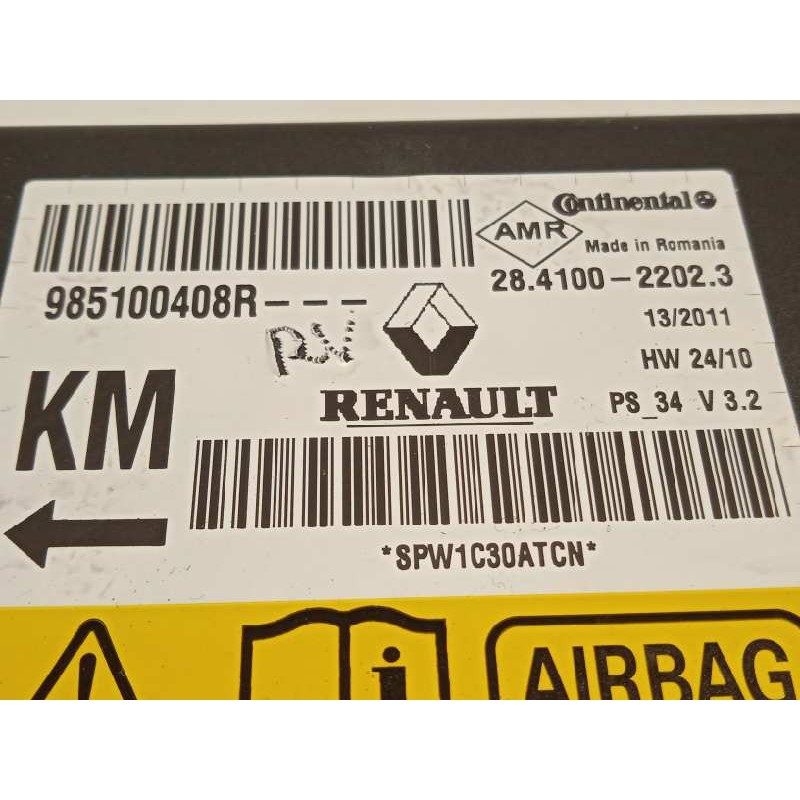 Recambio de centralita airbag para renault scenic iii grand dynamique referencia OEM IAM 985100408R  28410022023