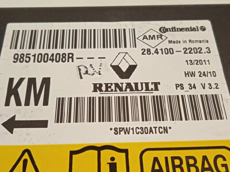 Recambio de centralita airbag para renault scenic iii grand dynamique referencia OEM IAM 985100408R  28410022023