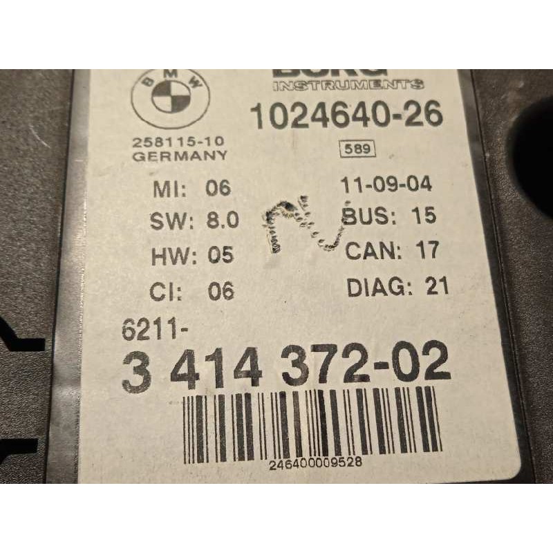 Recambio de cuadro instrumentos para bmw x3 (e83) 2.0d referencia OEM IAM 62113414372  