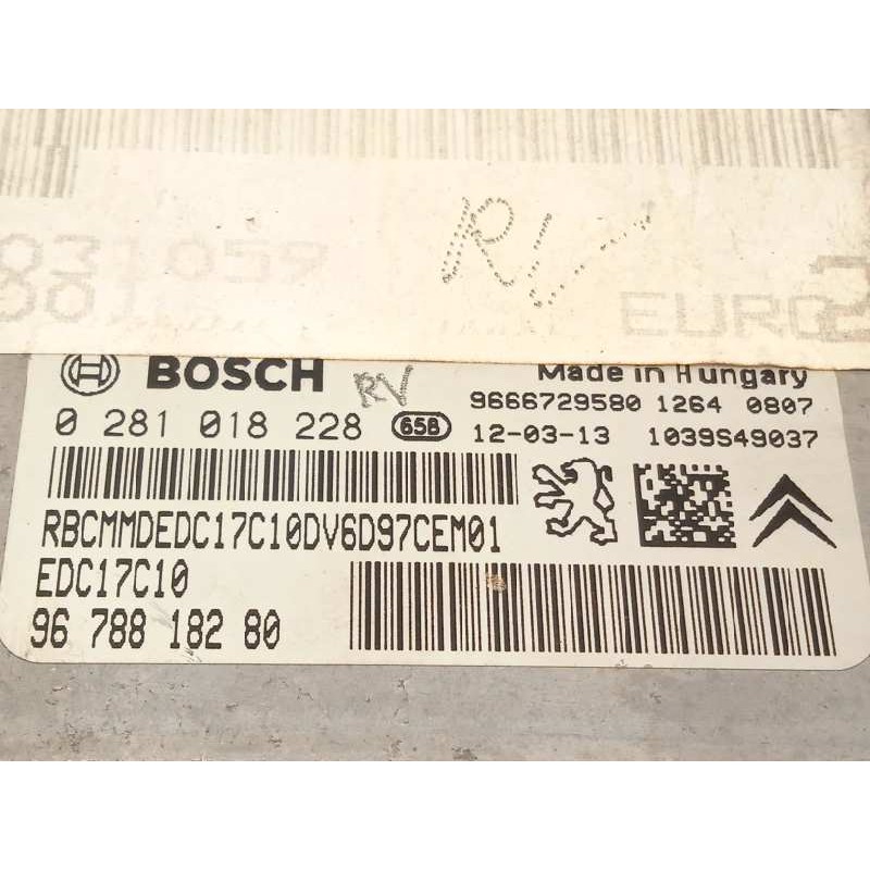 Recambio de centralita motor uce para peugeot 208 allure referencia OEM IAM 9666729580 0281018228 9678818280