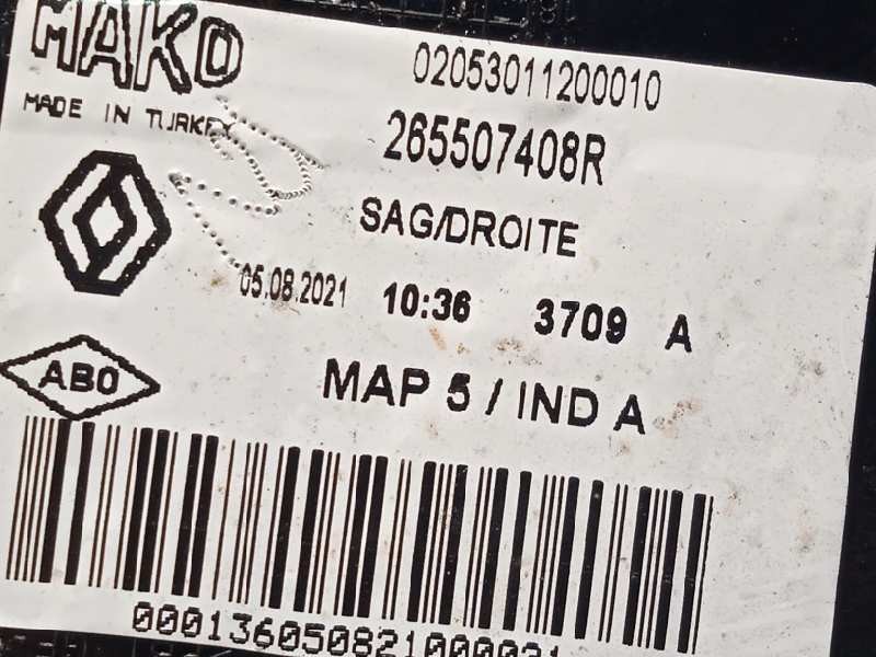Recambio de piloto trasero derecho para renault clio iv grandtour dynamique referencia OEM IAM 265507408R  