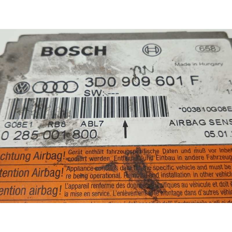 Recambio de centralita airbag para volkswagen touareg (7la) tdi v6 referencia OEM IAM 3D0909601F 3D0909601F00B 0285001800