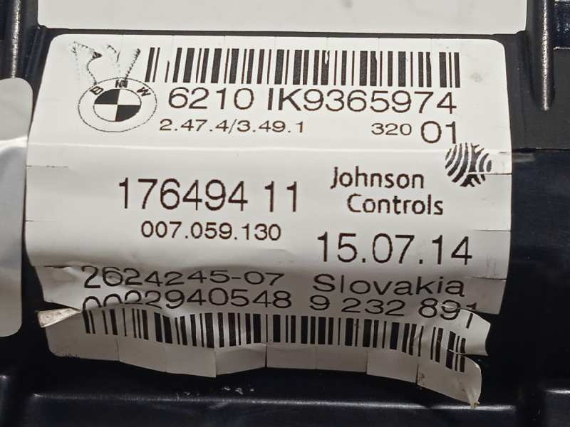 Recambio de cuadro instrumentos para bmw serie 1 lim. (f20) 116d referencia OEM IAM 62109365974  