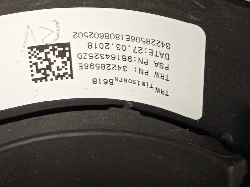 Recambio de volante para citroën c3 feel referencia OEM IAM 98164325ZD  