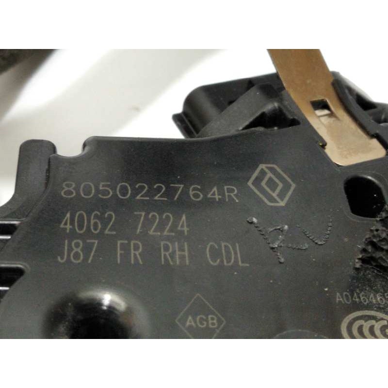 Recambio de cerradura puerta delantera derecha para renault captur 1.2 tce energy referencia OEM IAM 805022764R  