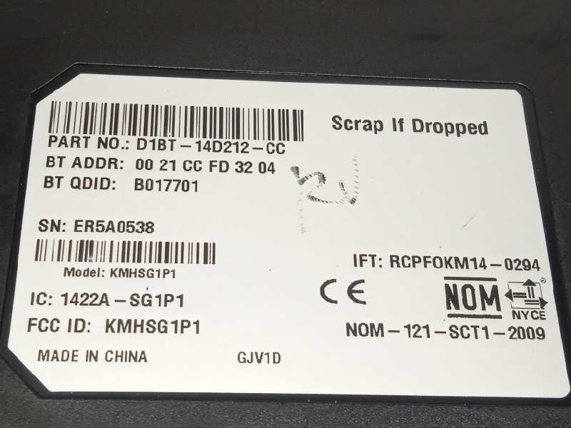 Recambio de modulo electronico para ford kuga (cbs) trend referencia OEM IAM D1BT14D212CC  2117587