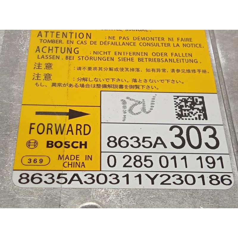 Recambio de centralita airbag para mitsubishi asx (ga0w) 1.8 di-d cat referencia OEM IAM 8635A303  0285011191