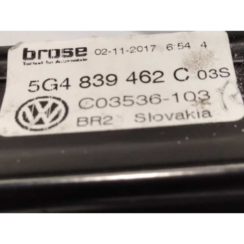 Recambio de elevalunas trasero derecho para volkswagen golf vii lim. (bq1) advance referencia OEM IAM 5G4839462C  5Q4959812D