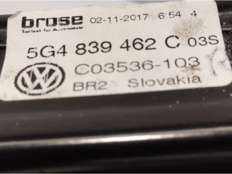 Recambio de elevalunas trasero derecho para volkswagen golf vii lim. (bq1) advance referencia OEM IAM 5G4839462C  5Q4959812D