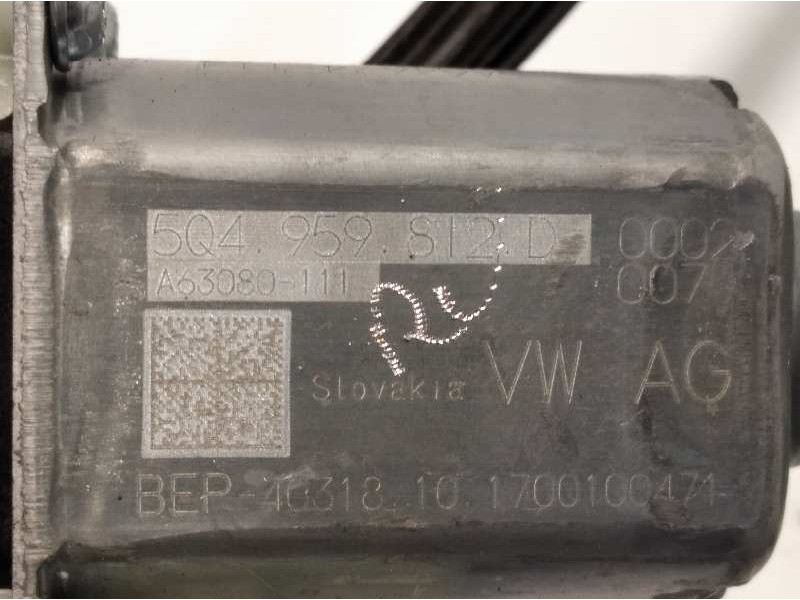 Recambio de elevalunas trasero derecho para volkswagen golf vii lim. (bq1) advance referencia OEM IAM 5G4839462C  5Q4959812D