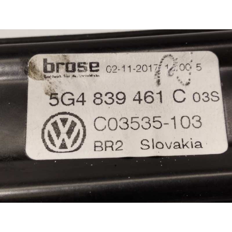 Recambio de elevalunas trasero izquierdo para volkswagen golf vii lim. (bq1) advance referencia OEM IAM 5G4839461C  5Q4959811D