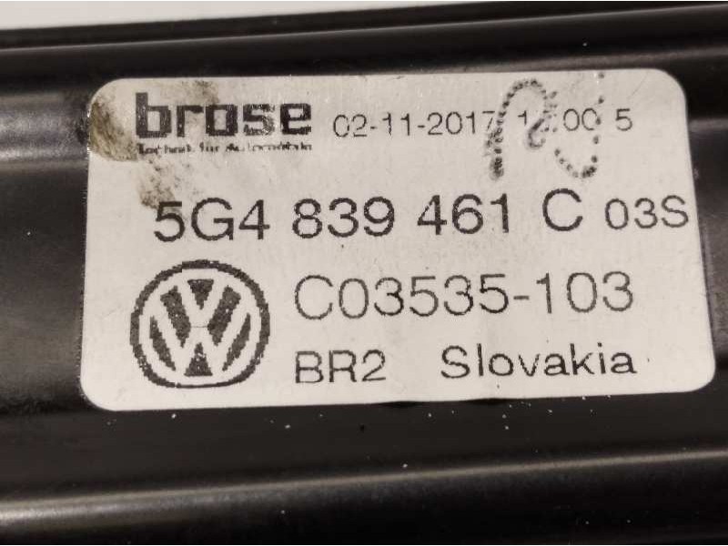 Recambio de elevalunas trasero izquierdo para volkswagen golf vii lim. (bq1) advance referencia OEM IAM 5G4839461C  5Q4959811D