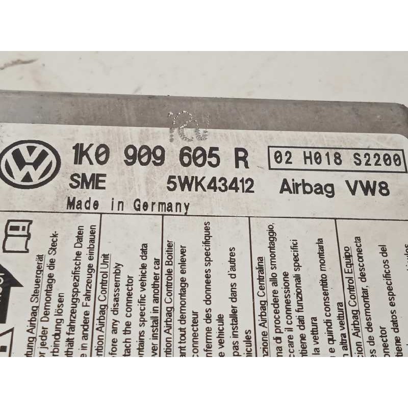 Recambio de centralita airbag para seat altea (5p1) reference referencia OEM IAM 1K0909605R  5WK43412