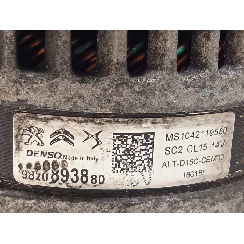 Recambio de alternador para citroën c4 cactus shine referencia OEM IAM 9820893880  MS1042119580