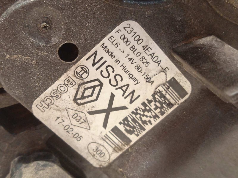 Recambio de alternador para nissan qashqai (j11) 1.5 turbodiesel cat referencia OEM IAM 231004EA0A  