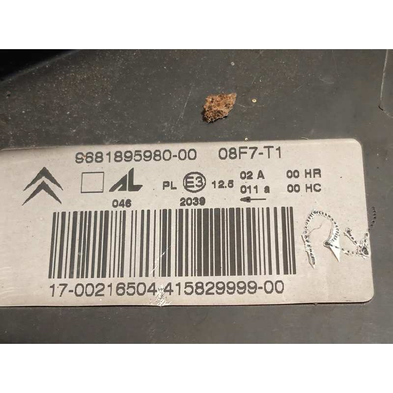 Recambio de faro derecho para citroën c3 pluriel 1.4 hdi referencia OEM IAM 9681895980  6205ZL