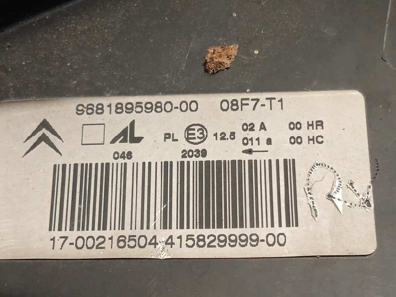 Recambio de faro derecho para citroën c3 pluriel 1.4 hdi referencia OEM IAM 9681895980  6205ZL