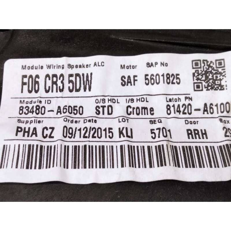 Recambio de elevalunas trasero derecho para hyundai i30 (gd) turbo referencia OEM IAM 83480A6050 83481A6010 83460A6010