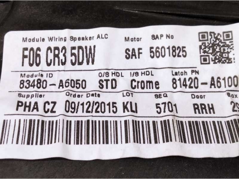 Recambio de elevalunas trasero derecho para hyundai i30 (gd) turbo referencia OEM IAM 83480A6050 83481A6010 83460A6010