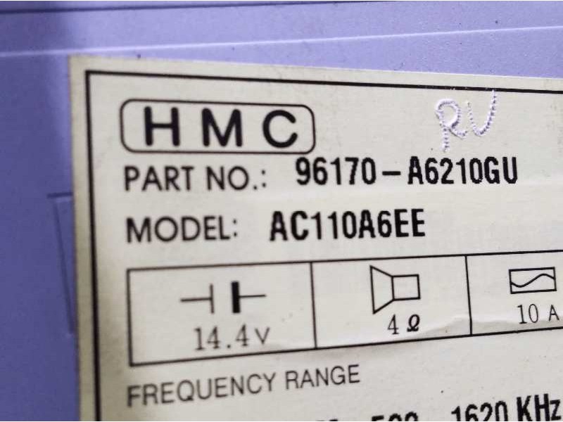 Recambio de sistema audio / radio cd para hyundai i30 (gd) turbo referencia OEM IAM 96170A6210GU  