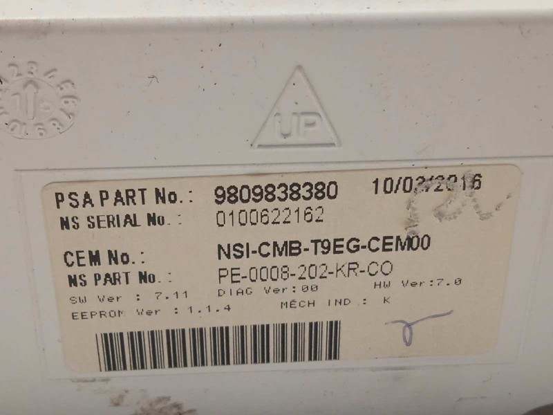 Recambio de cuadro instrumentos para peugeot 308 sw 1.6 blue-hdi fap referencia OEM IAM 9809838380  