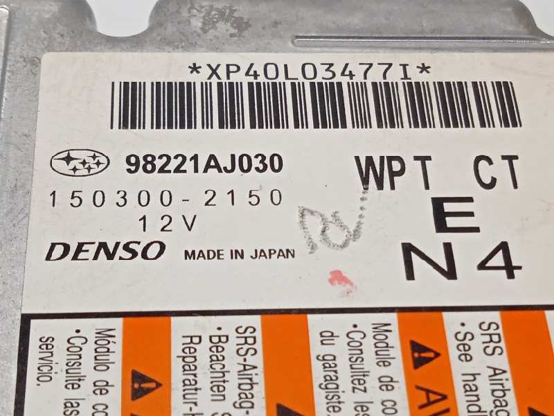 Recambio de centralita airbag para subaru legacy familiar/outback b13 (bp) 2.0 diesel cat referencia OEM IAM 98221AJ030  1503002