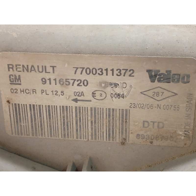 Recambio de faro derecho para nissan primastar (x83) 1.9 dci diesel cat referencia OEM IAM 7700311372  91165720