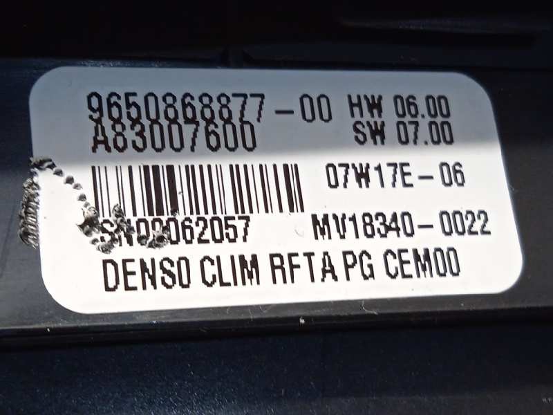 Recambio de mando climatizador para citroën c4 grand picasso sx referencia OEM IAM 9650868877  