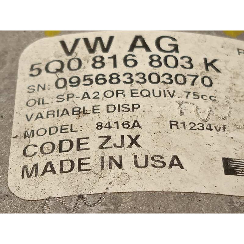 Recambio de compresor aire acondicionado para volkswagen tiguan allspace(bw2) 2.0 tdi referencia OEM IAM 5Q0816803K  