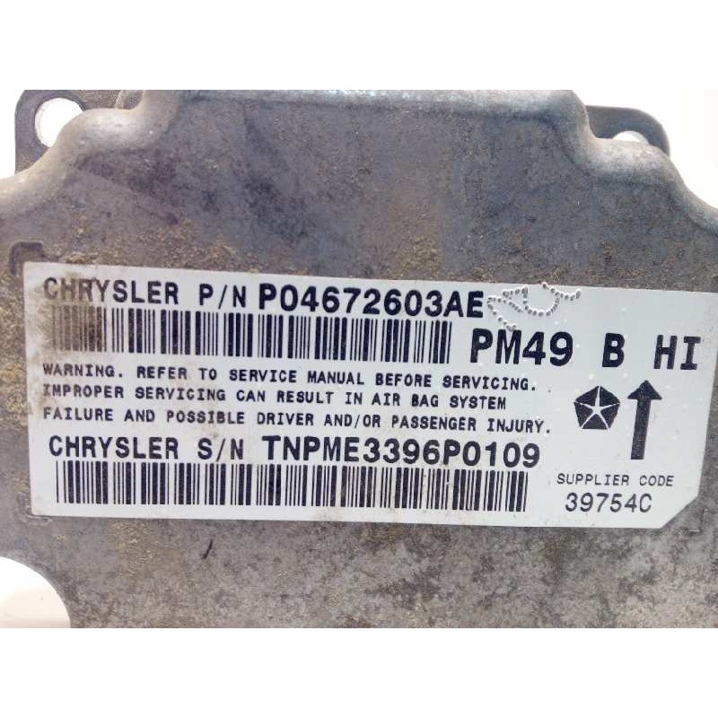 Recambio de centralita airbag para dodge caliber 2.0 16v crd cat referencia OEM IAM 4672603AE  
