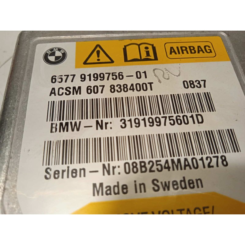 Recambio de centralita airbag para bmw serie 7 (f01/f02) 740i referencia OEM IAM 65779199756  