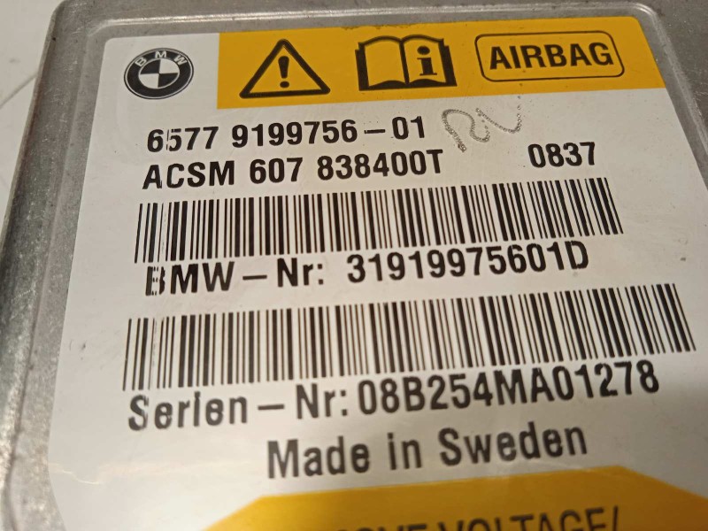 Recambio de centralita airbag para bmw serie 7 (f01/f02) 740i referencia OEM IAM 65779199756  