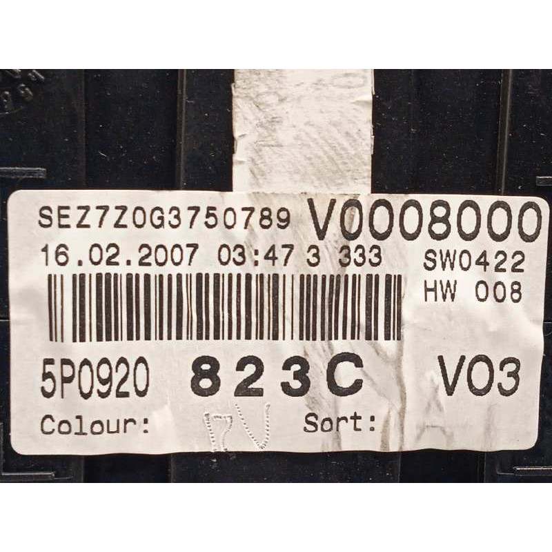 Recambio de cuadro instrumentos para seat altea xl (5p5) reference referencia OEM IAM 5P0920823C  