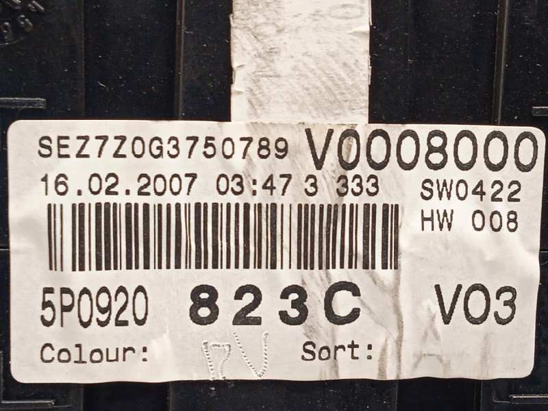 Recambio de cuadro instrumentos para seat altea xl (5p5) reference referencia OEM IAM 5P0920823C  