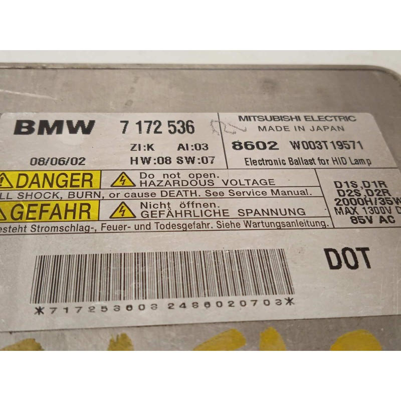 Recambio de centralita faros xenon para bmw serie 7 (f01/f02) 740i referencia OEM IAM 7172536  