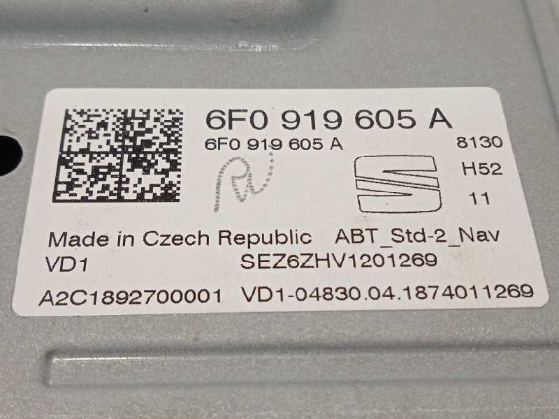 Recambio de pantalla multifuncion para seat ibiza (kj1) fr referencia OEM IAM 6F0919605A  A2C18992700001