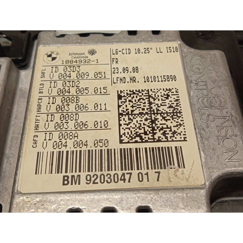 Recambio de pantalla multifuncion para bmw serie 7 (f01/f02) 740i referencia OEM IAM 9203047  65509203047