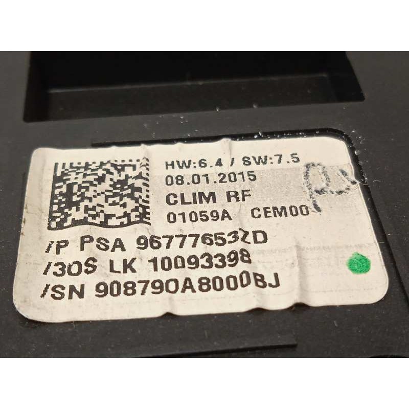 Recambio de mando calefaccion / aire acondicionado para peugeot 308 access referencia OEM IAM 96777653ZD  