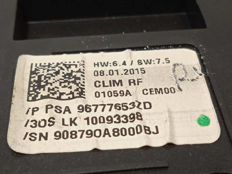 Recambio de mando calefaccion / aire acondicionado para peugeot 308 access referencia OEM IAM 96777653ZD  