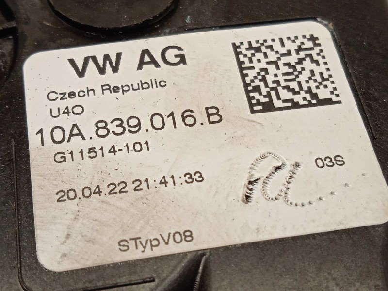 Recambio de cerradura puerta trasera derecha para volkswagen t-cross 1.0 tsi referencia OEM IAM 10A839016B  