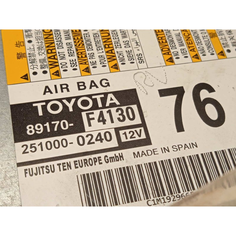 Recambio de kit airbag para toyota c-hr hybrid active referencia OEM IAM 55401F4020C1 45130F4030C1 73960F4011