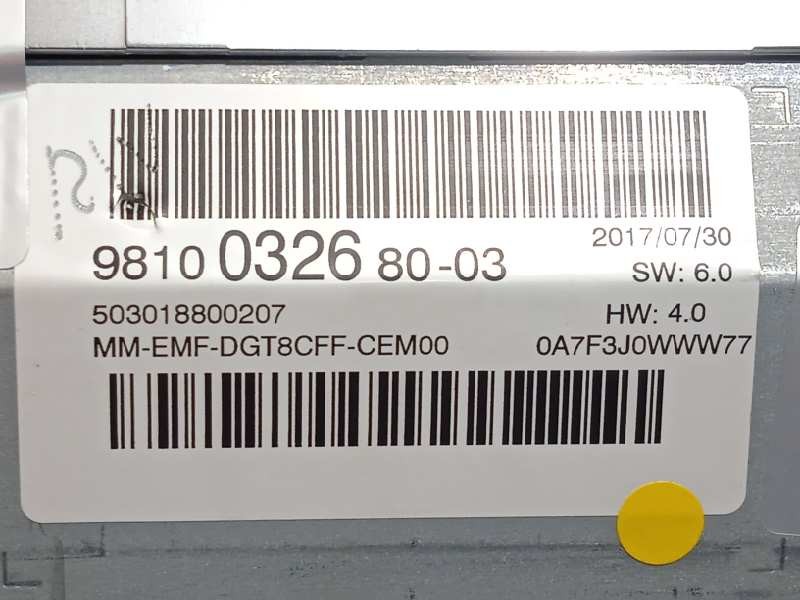 Recambio de pantalla multifuncion para peugeot 3008 active referencia OEM IAM 9810032680  