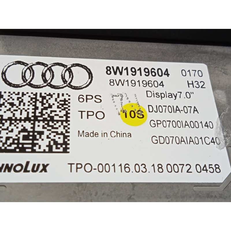 Recambio de pantalla multifuncion para audi a5 sportback (f5a) sport referencia OEM IAM 8W1919604  